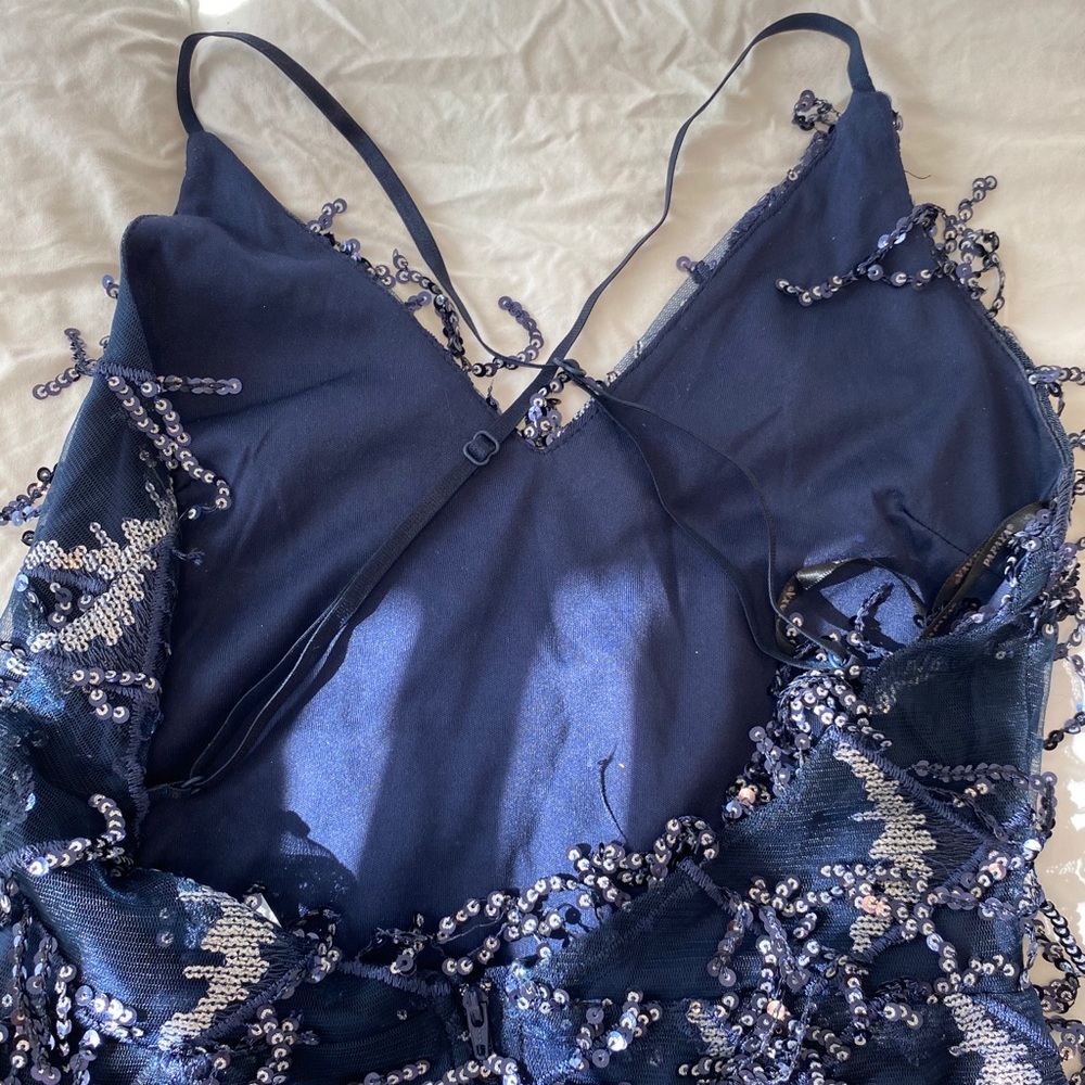 BLUE SEQUIN DRESS - Picture 3 of 6
